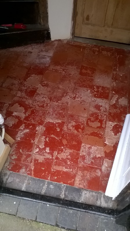 quarry floor tile cleaning in Derbyshire