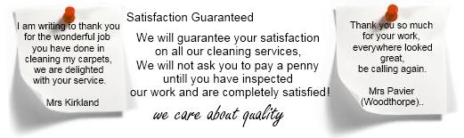 We will guarantee your satisfaction on all aou cleaning services